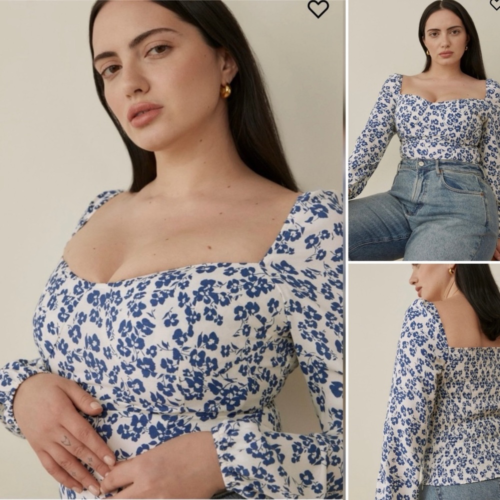 Reformation Reign Top in Milanesa Print